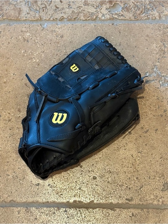 Wilson Other - Wilson Black Leather Softball Glove with Yellow Accents 14” A2444 RHT